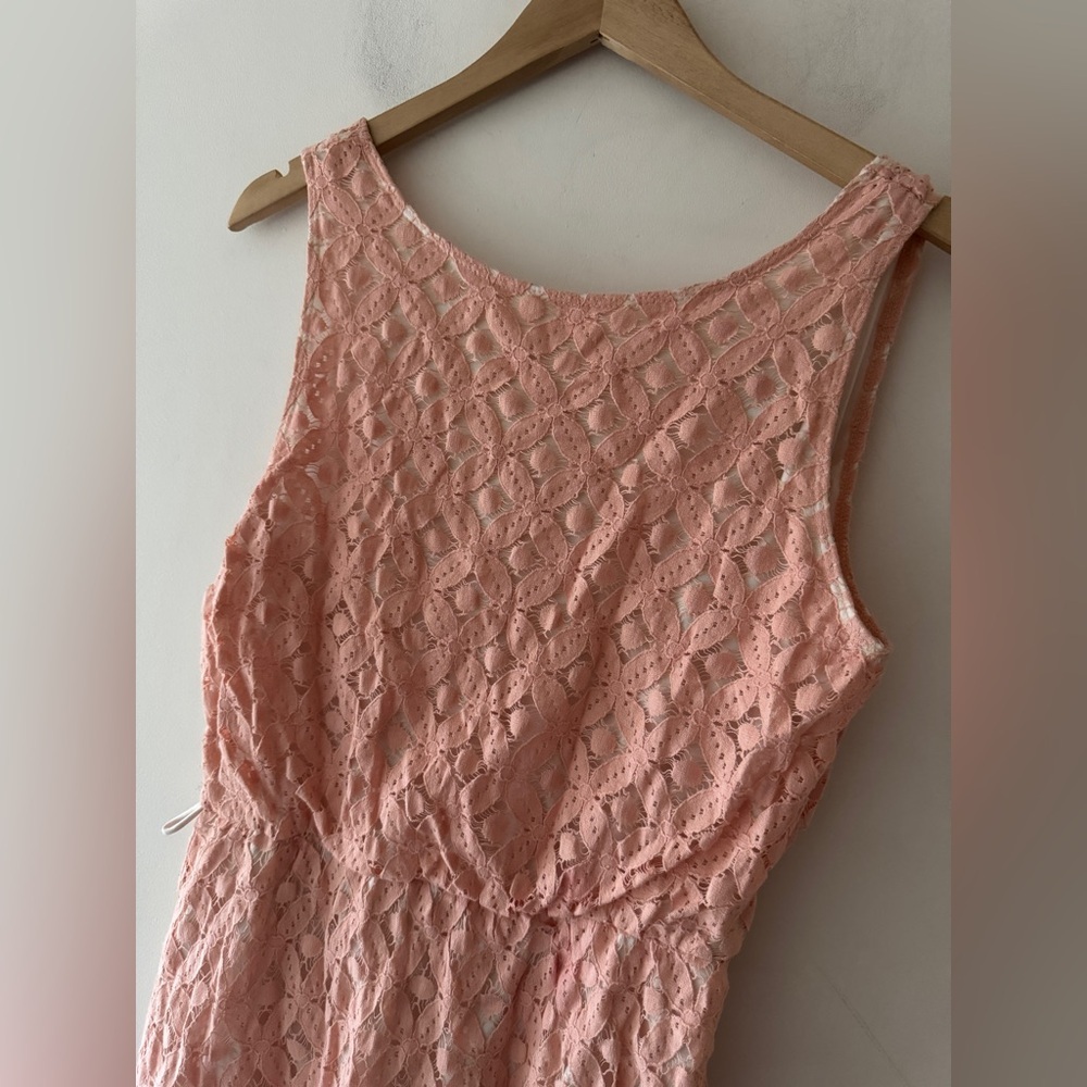 Vintage Deb Pink Floral Lace Dress Y2K - Picture 2 of 6